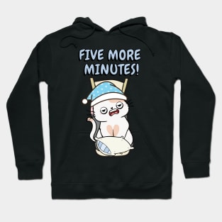 Lazy white cat cant get out of bed Hoodie